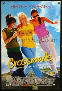 6s148 CROSSROADS DS advance 1sh '02 Britney Spears, Zoe Saldana & Taryn Manning!