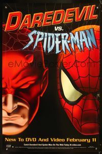 6s155 DAREDEVIL VS SPIDER-MAN video advance 1sh '03 art of Marvel Comics superheroes!