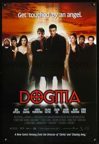 6s175 DOGMA 1sh '99 Kevin Smith, Ben Affleck, Matt Damon, get 'touched' by an angel!