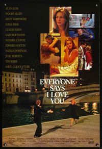 6s194 EVERYONE SAYS I LOVE YOU DS 1sh '96 Woody Allen directed, Julia Roberts,pretty Drew Barrymore!