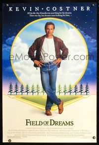 6s203 FIELD OF DREAMS DS 1sh '89 Kevin Costner baseball classic, if you build it, they will come!