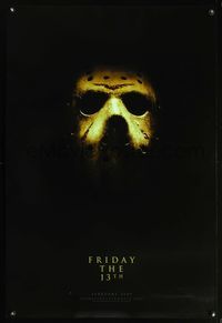 6s215 FRIDAY THE 13TH DS teaser 1sh '09 Marcus Nispel, creepy image of hockey mask!
