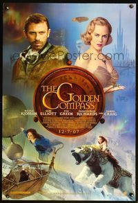 6s231 GOLDEN COMPASS DS advance 1sh '07 Nicole Kidman, Daniel Craig, Dakota Blue Richards!