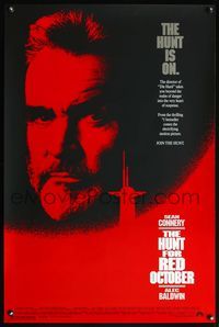 6s268 HUNT FOR RED OCTOBER 1sh '90 Russian military submarine captain Sean Connery!