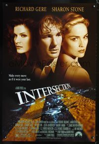 6s287 INTERSECTION 1sh '93 close-ups of Richard Gere, Sharon Stone, Lolita Davidovich!