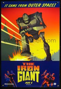 6s290 IRON GIANT DS advance 1sh '99 animated modern classic, cool cartoon robot image!
