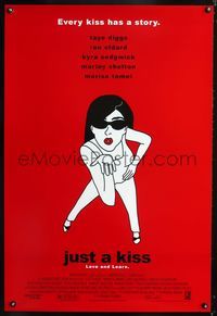6s307 JUST A KISS red style 1sh '02 Fisher Stevens directed, every kiss has a story!