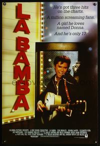 6s325 LA BAMBA int'l 1sh '87 rock and roll, Lou Diamond Phillips as Ritchie Valens!