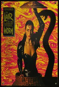 6s326 LAIR OF THE WHITE WORM 1sh '88 Ken Russell, image of sexy Amanda Donohoe with snake shadow!