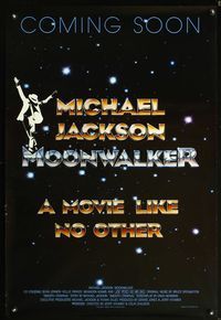 6s387 MOONWALKER advance 1sh '88 great art of pop music legend Michael Jackson!