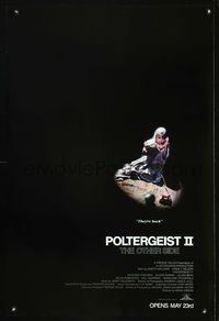 6s442 POLTERGEIST II advance 1sh '86 JoBeth Williams, Craig T. Nelson, The Other Side!