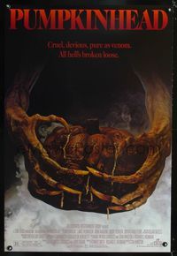 6s450 PUMPKINHEAD 1sh '88 Stan Winston, disgusting horror image of monster's claws!