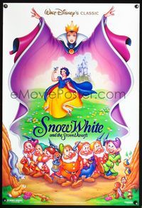 6s506 SNOW WHITE & THE SEVEN DWARFS DS 1sh R93 Walt Disney animated cartoon classic!