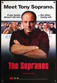 6s512 SOPRANOS TV teaser 1sh '99 James Gandolfini, Lorraine Bracco, HBO!