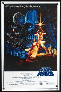 6s527 STAR WARS style B fan club reproduction poster R92 George Lucas classic, cool Hildebrandt art!