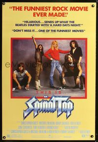 6s553 THIS IS SPINAL TAP 1sh '84 Rob Reiner heavy metal rock & roll cult classic!