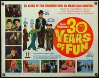 6t004 30 YEARS OF FUN 1/2sh '63 Charlie Chaplin, Buster Keaton, Laurel & Hardy, Harry Langdon!
