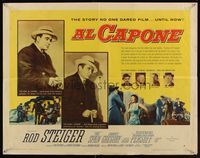 6t018 AL CAPONE style B 1/2sh '59 cool comparison of Rod Steiger to the most notorious gangster!