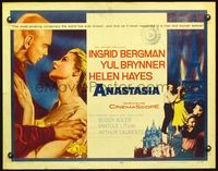 6t025 ANASTASIA 1/2sh '56 great romantic close up of Ingrid Bergman & Yul Brynner!
