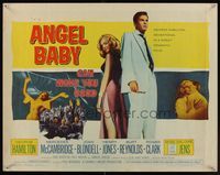 6t027 ANGEL BABY 1/2sh '61 full-length George Hamilton standing with sexiest Salome Jens!