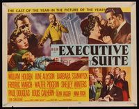 6t153 EXECUTIVE SUITE style B 1/2sh '54 William Holden, Barbara Stanwyck, Fredric March,June Allyson