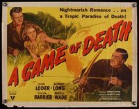 6t181 GAME OF DEATH style B 1/2sh '45 Robert Wise's version of The Most Dangerous Game!