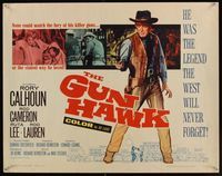 6t202 GUN HAWK 1/2sh '63 cool full-length art of cowboy Rory Calhoun with smoking gun!