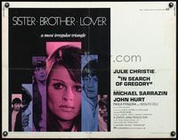 6t245 IN SEARCH OF GREGORY 1/2sh '70 pretty Julie Christie w/Michael Sarrazin & John Hurt!