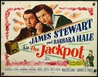 6t258 JACKPOT 1/2sh '50 James Stewart wins a radio show contest, but can't afford the prize!