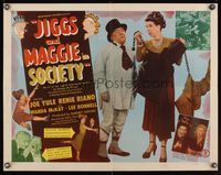 6t263 JIGGS & MAGGIE IN SOCIETY 1/2sh '48 George McManus, wacky image of Joe Yule & Renie Riano!