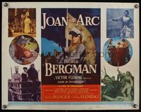 6t264 JOAN OF ARC style A 1/2sh '48 great images of Ingrid Bergman in full armor with sword!