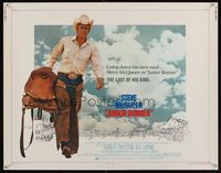 6t277 JUNIOR BONNER 1/2sh '72 full-length rodeo cowboy Steve McQueen carrying saddle!