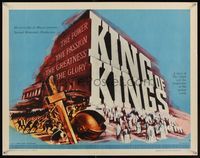 6t285 KING OF KINGS style B 1/2sh '61 Nicholas Ray Biblical epic, Jeffrey Hunter as Jesus!