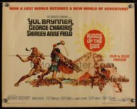6t286 KINGS OF THE SUN 1/2sh '64 art of Yul Brynner with spear fighting George Chakiris!