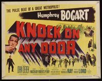 6t290 KNOCK ON ANY DOOR style B 1/2sh '49 Humphrey Bogart, John Derek, directed by Nicholas Ray!