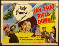 6t307 LAY THAT RIFLE DOWN style B 1/2sh '55 great comedy art of Judy Canova firing big gun!
