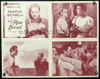 6t525 SINS OF ROSE BERND 4 uncut LCs '59 Wolfgang Staudte directed, Maria Schell & Raf Vallone!