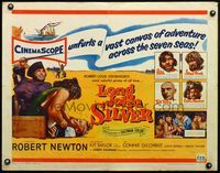 6t323 LONG JOHN SILVER 1/2sh '54 Robert Newton as the most colorful pirate of all time!