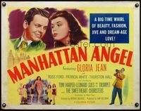 6t352 MANHATTAN ANGEL style A 1/2sh '48 Gloria Jean & Ross Ford get hep with that teen-age pep!