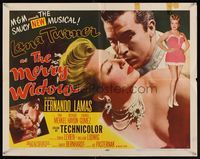 6t360 MERRY WIDOW style B 1/2sh '52 great romantic close up of sexy Lana Turner & Fernando Lamas!