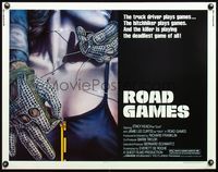 6t482 ROAD GAMES 1/2sh '81 the killer is playing the deadliest game of all, sexy horror art!