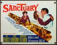 6t493 SANCTUARY 1/2sh '61 William Faulkner, art of sexy Lee Remick, the truth about Temple Drake!