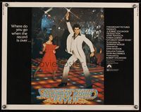 6t497 SATURDAY NIGHT FEVER 1/2sh '77 best image of disco dancer John Travolta & Karen Lynn Gorney!