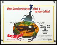 6t500 SCORPIO style B 1/2sh '73 Burt Lancaster, Alain Delon, most incredible manhunt of all time!