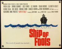 6t515 SHIP OF FOOLS 1/2sh '65 Stanley Kramer's movie based on Katharine Anne Porter's book!