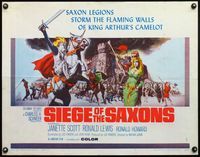 6t520 SIEGE OF THE SAXONS 1/2sh '63 King Arthur's Camelot, cool knight on horseback art!