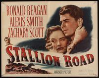 6t553 STALLION ROAD 1/2sh '47 best romantic c/u of Ronald Reagan & Alexis Smith + Zachary Scott!