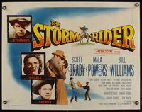 6t558 STORM RIDER 1/2sh '57 stranger Scott Brady, sheriff Bill Williams, Mala Powers is trouble!