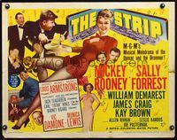 6t565 STRIP style B 1/2sh '51 Mickey Rooney, sexy Sally Forrest, Louis Armstrong playing trupmet!