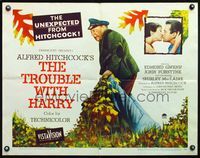 6t612 TROUBLE WITH HARRY 1/2sh '55 Alfred Hitchcock, John Forsythe & Shirley MacLaine!